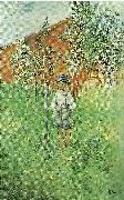 Carl Larsson esbjorn vid sitt agandes appeltrad-esbjorn unghink oil painting on canvas